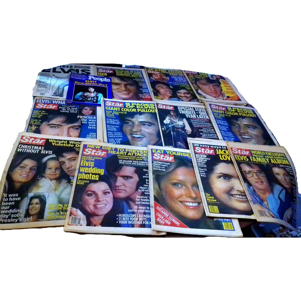 Elvis Presley Magazines 1970s Star National Enquirer People Tribute Set of 14